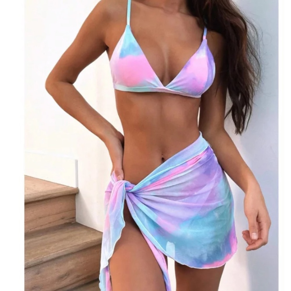 Cotton Candy 3 Piece Bikini Set
